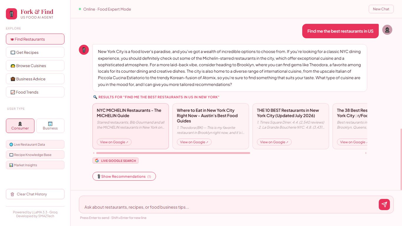 Fork & Find AI Assistant